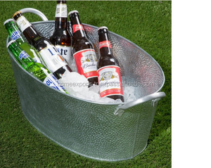 อ่างปาร์ตี้โลหะขนาดใหญ่พร้อมที่จับด้านข้างเหมาะสำหรับเก็บน้ำแข็งกลางแจ้งและเครื่องดื่มเย็นๆในงานกิจกรรม - Product Image 1