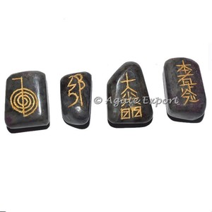 Rubí semiprecioso en feldespato Usui Reiki piedra Tumbled Set proveedor a granel todo tipo de juegos de piedra Reiki Piedra Natural semipreciosa artesanía - Product Image 1