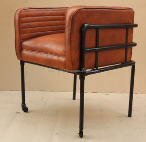 Estructura de tubo de Metal Industrial, sillón de cuero para sofá - Product Image 4