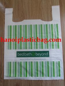 Bolsa de camiseta tipo singlet con asa tipo chaleco, biodegradable, de HDPE, apta para alimentos, con fuelle lateral - Product Image 2