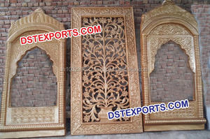 งานแต่งงานไม้แกะสลักฉากหลังแผงอินเดียฉากหลังแต่งงานตกแต่งฉากหลังที่สวยงามแผงไม้ - Product Image 6