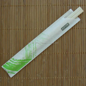 Ensemble de baguettes en bois Styrax jetables de qualité supérieure avec papier d'emballage - Product Image 2