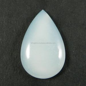 Natural Calcedonia Aqua 26x17mm pera cabujón de piedras preciosas sueltas para la fabricación de la joyería - Product Image 2