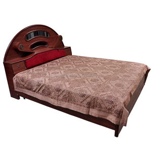 Decoración para el Hogar Hecha a Mano en India, Cubrecama con Espejo Antiguo Real, Decoración de Cama con Bordado de Espejo Tamaño King, Decoración de Algodón - Product Image 2