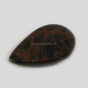 ลูกแพร์อัญมณี Cabochon 19*29มม. แมงมุมแจสเปอร์4.86 Gms - Product Image 2