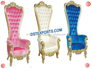 Silla de Novia para Bodas Indias, Nuevo Diseño, Sillas de Respaldo Alto, Últimas Sillas Largas con Cristales, para Reino Unido y Estados Unidos - Product Image 3