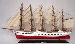 Maqueta de Barco de Madera Pintada a Mano Estilo Náutico Modelo Francee II - Product Image 3