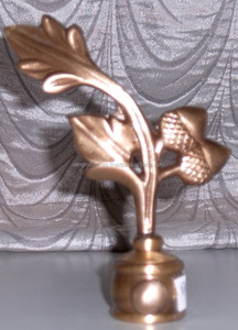 OMG Industries Quincaillerie de rideau de fenêtre extensible simple moderne Quincaillerie de finition en bois Embouts et retenues - Product Image 6