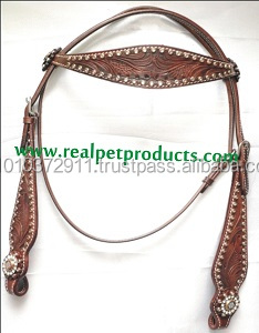 Bridon en cuir pour cheval de style western - Personnalisable - Product Image 5