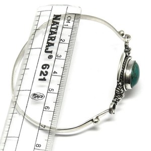 Bracelet Bohème Chrétien Plaqué Argent avec Turquoise pour Danse, Bijou Unisexe du Rajasthan – Grande Vente - Product Image 6