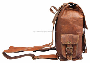 Wholesale 100% Genuine Leather Traveler Backpack Handmade Men & Women Travel Backpack Brown Color Bags Wholesale <b>Laptop</b> Backpack - Product Image 3