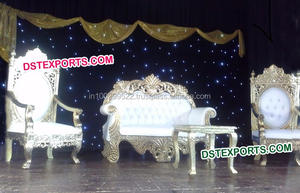 De la hoja de Metal boda escenario muebles boda recepción etapa muebles fabuloso francés boda del conjunto de sofá - Product Image 4