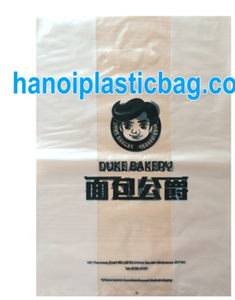 transparent plastic hdpe shopping bag with die cut handle - Product Image 3