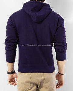 Sweat-shirt à capuche pour homme de qualité supérieure, personnalisé, en molleton 100% coton, motif uni, teinture unie, respectueux de l'environnement - Product Image 2