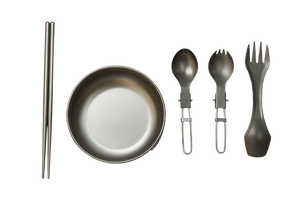 PALITOS DE COMER REDONDOS DE TITANIO PURO, ESTILO AMERICANO, LIGEROS Y ECOLÓGICOS PARA VIAJAR - Product Image 3