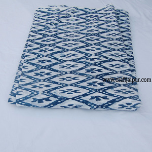 Tissu de voile de coton à imprimé floral personnalisé Sanganeri Block Print Handmade White Lightweight Material Rideau Bag Cover Boys - Product Image 2