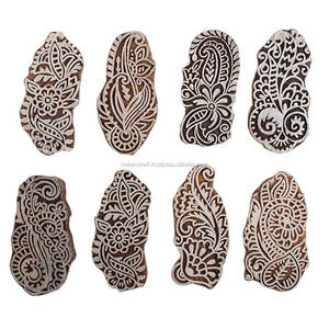 Bloques de impresión de madera hechos a mano, tela Saree textil marrón artesanal, sello de lona, indio Floral, nuevo diseño, WB-2354 de tela más reciente - Product Image 1