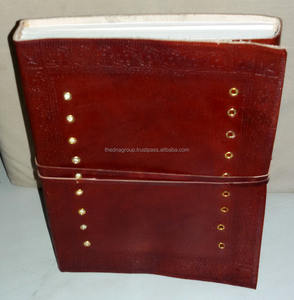 Wholesale Handmade Genuine <b>Leather</b> Address Book Plain Strap Closure Hardcover Style <b>Diary</b> - Product Image 1