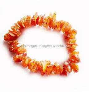 Pulsera Elástica Europea Hecha a Mano con Ágata Cornalina Roja, Artesanía de Piedras Semipreciosas Portátiles para Regalos Empresariales - Product Image 2