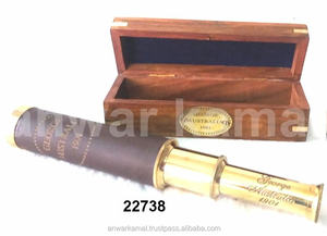 Telescopio náutico de latón con estilo de metal decorativo de la mejor calidad en caja - Product Image 2