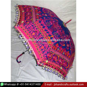 Fabricant 2016 Rajasthani Coton Décoratif Parapluie Ouvert Fermé - Product Image 2
