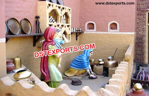 Rangla Pendjab Fiber FRP Statues Punjabi Danse Culturelle Jatt Jatti Statues Punjabi Culture Fiber Statues - Product Image 6