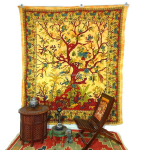 Venta al por mayor decorativo Mandala tapiz Árbol de la vida algodón colgante de pared - Product Image 1