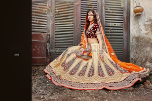 Designer partie porter lourde mariée lehegna et pakistanais anarkali costumes de style pour cette saison de mariage - Product Image 4