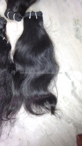 Extensiones de cabello humano Remy indio de la mejor calidad 2025, máquina de trama doble, cabello ondulado Manual DE LA India - Product Image 4