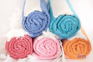 Serviette turque, peshtemal hammam serviette directement de L'usine (Palais Gamme/Diamant pestemal) Collection Classique - Product Image 3