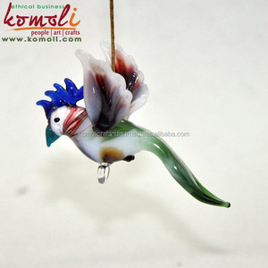 Adorno de pájaro colgante de cristal colorido, decoración navideña Premium para árbol, decoración festiva para el hogar y las vacaciones - Product Image 3