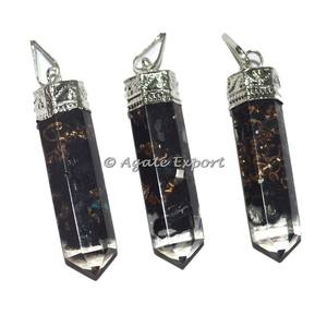 Colgantes de lápiz orgónicos clásicos chapados en oro de ágata - Product Image 2