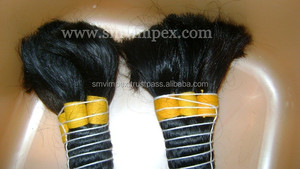 Cabello humano remy 100% indio, textura de onda táctil sedosa a granel, marrón - Product Image 6