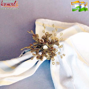 ลูกปัดและกระดิ่งออกแบบจำนวนมากราคาถูกขายส่งแหวนผ้าเช็ดปาก - Product Image 3