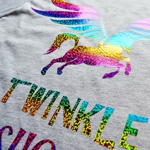 Dae Ha Transferencia de calor Flex Holográfico Prisma brillante Arco Iris Excelente durabilidad Impresión por sublimación Vinilo de transferencia de calor - Product Image 1