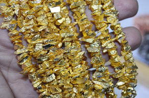 ราคาทอง AAA คุณภาพทองไพไรต์หยาบชิป5-7มิลลิเมตร Strand Nugget - Product Image 4