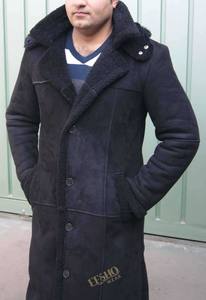 Sheep Shearling Leather <b>Coat</b> Warm Winter Outerwear Stylish <b>Long</b> Jacket <b>for</b> Men and <b>Women</b> Cold Weather Wear - Product Image 4