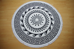 Serviettes de plage Pentagone, Hexagone ou Octagon avec glands, Plage ronde, Les gens de la plage, Collection australienne RBT fabriquée en Turquie - Product Image 4