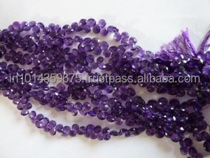 Améthyste Africaine en Forme de Coeur Briolette Brins Naturel en Gros Couleur Gemme Perles en Vrac - Product Image 2