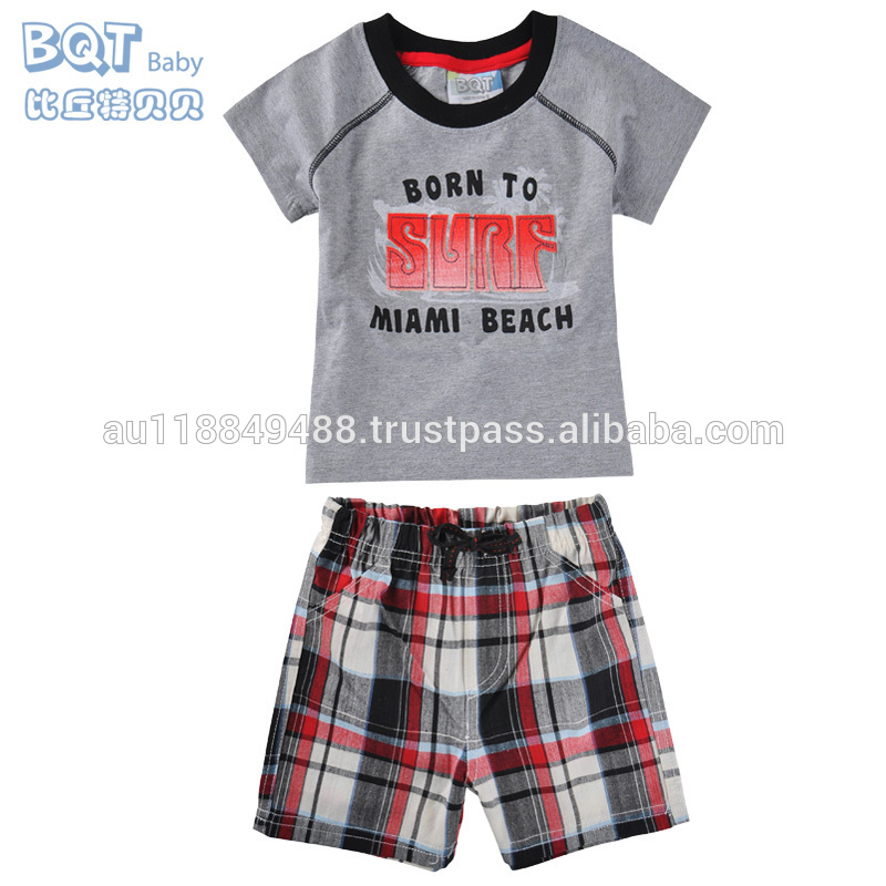 Новинка 100% хлопок серый пляж для серфинга на шнуровке дизайн 2 шт. комплект костюм младенца для мальчиков