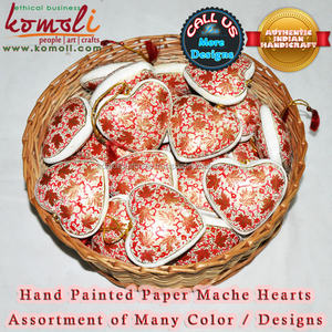 Assorted <b>Wooden</b> <b>Heart</b> Christmas Ornaments Handmade Unpainted and Hand Painted Decorations <b>for</b> Tree, <b>Crafts</b>, or Holiday Gifts - Product Image 3