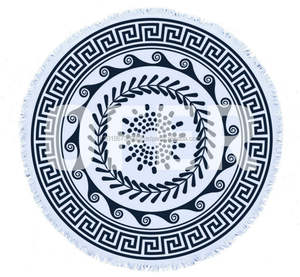 Serviette de plage ronde à glands, fabriquée en turquie, haute qualité - Product Image 2