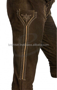 Trachtenmode cuero traje alemán tradicional bávaro Oktoberfest cuero de ante Trachten Lederhosen (prendas bávaras) Hosen - Product Image 2