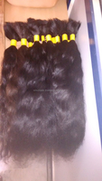 100% Extensions de cheveux en vrac indiens vierges naturels non traités Cuticule alignée Cheveux crus non tissés Inde Cheveux de meilleure qualité