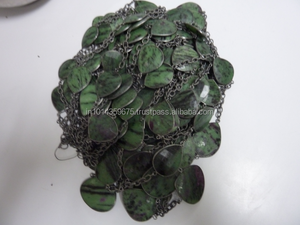 Colgante de Zoisita Verde Natural con Baño de Oro y Engaste de Plata Esterlina para Ocasiones Festivas - Product Image 2