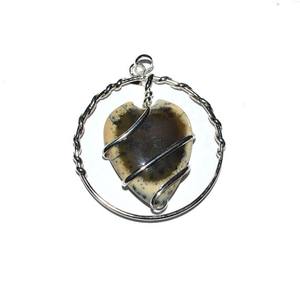 Colgantes de corazón de ágata, envoltura - Product Image 1