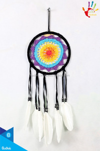 Atrapasueños de ganchillo arcoíris, fabricante, venta al por mayor - Product Image 2