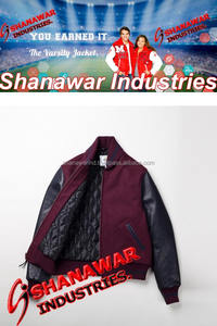 Vestes d'université personnalisées avec vos propres Logos, patchs Chenille, coquille en laine Polyester pour hiver 100% Polyester pour adultes - Product Image 4