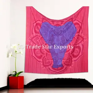 Indische viel Glück Elefant Tages decke werfen dekorative Strand decke große Boho Wand kunst