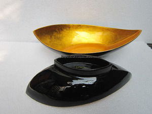 Competitive price shiny gold inside lacquer salad bowl from Vietnam - Product Image 6